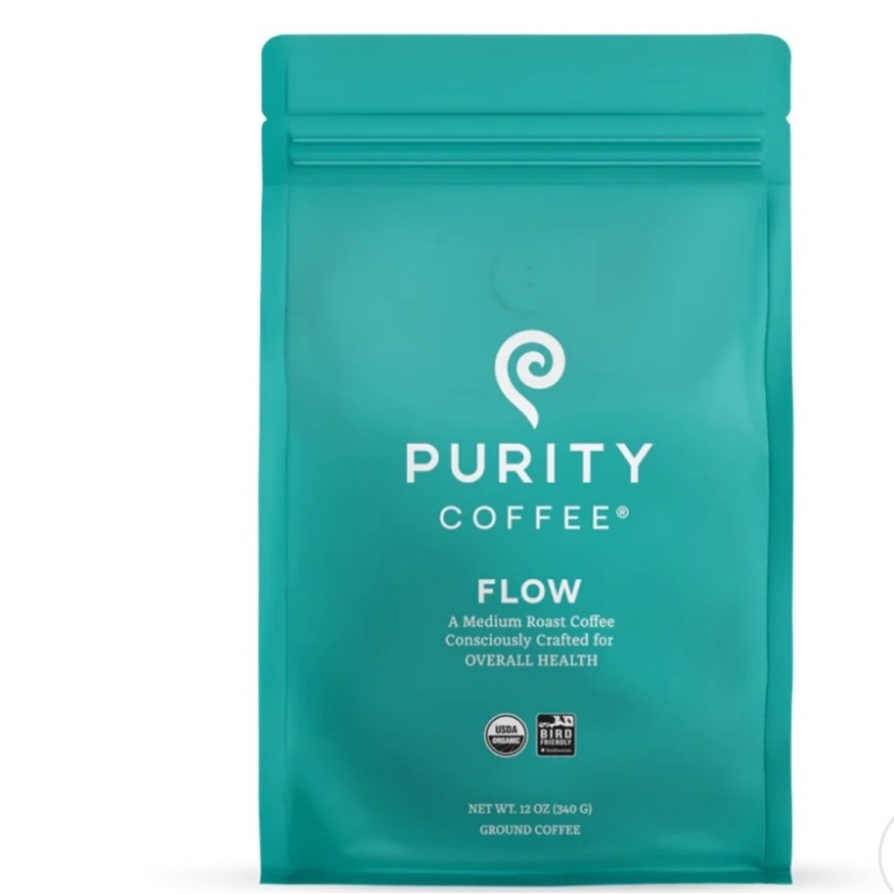 NWT 10 Purity Coffee FLOW: Original Medium Roast Whole Bean 12 oz Bag